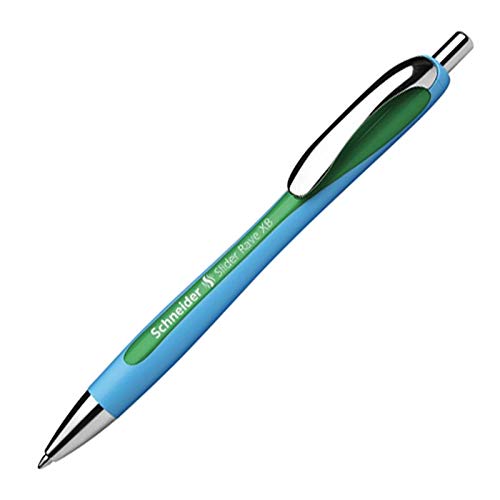 Stylo à bille Schneider Slider Rave XB vert rétractable pour écriture fluide et rapide