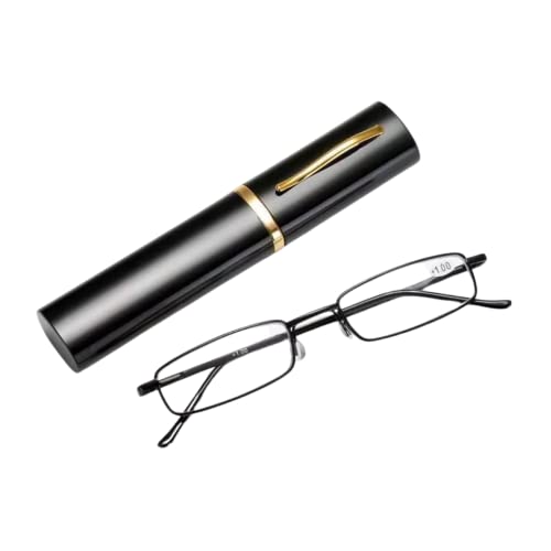 Óculos De Leitura Descanso Com Grau Caneta Bolso/Bolsa Prime (Preto, 2.50)