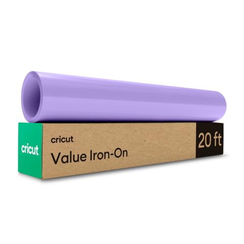 Image of Cricut HTV Heat Transfer Vinyl | 6 m | Lilac | Iron-On HTV Vinyl for Fabric, Perfect for Custom T-Shirts & DIY Clothing