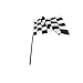 Two (2) Checkered Black & White Cloth Racing Flags
