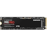 Samsung 990 PRO NVMe M.2 SSD, 2 TB, PCIe 4.0, 7,450 MB/s read, 6,900 MB/s write, Internal SSD, For gaming and video editing, MZ-V9P2T0BW