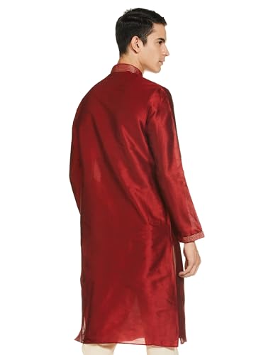 Image of Manthan Art Silk Casual Kurta for Men