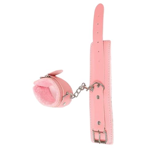 Algema Erotica de Couro c/Pelinhos e Corrente Sado Sexshop