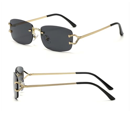 sunglasses for men brown rimless metal women decoration for outdoor sports travelman4