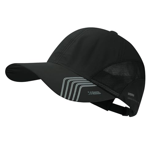 Croogo Sun Hat UPF 50+ Baseball Cap, Black, 21.6-24.4 inch