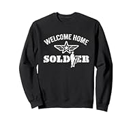 We like the Welcome Home design a lot! It has to do with Soldier, Hero and Warrior! Also, Military as well. Funny gift for Christmas or a birthday. Funny Welcome Home Soldier present. This funny Deployment motive about Kiss Me and Homecoming plus Wel...