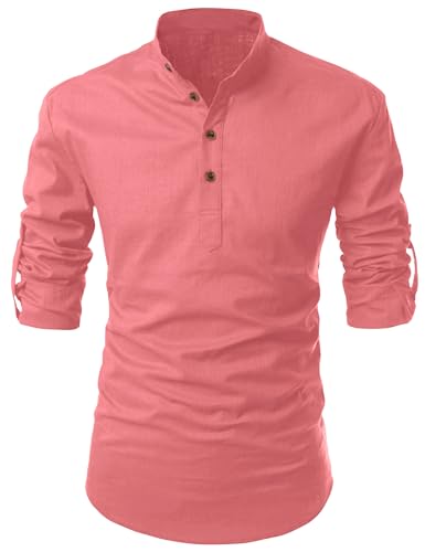 Image of Zombom Combo Men's Cotton Polyester Blend Solid Straight Full Sleeve Regular Fit Mandarin /Chinese Collor Kurta Shirt