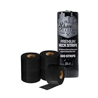 The Shave Factory Nackenstreifen für Friseure SCHWARZ – 5 Rollen mit 100 Streifen – Wasserlinsen-Nackenschutz für eine angenehme Rasur oder einen bequemen Haarschnitt (1, Black)