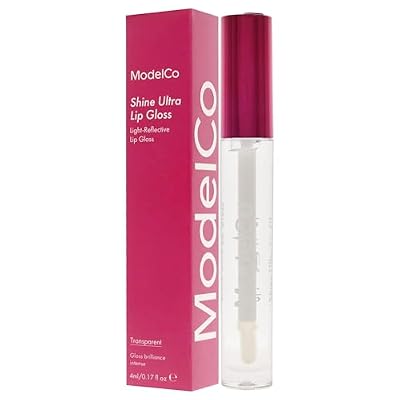 MODELCO - Shine Ultra Gloss - Clear - Highly Pigmented & Light-Reflecting Lip Gloss - Provides Intense Hydration & One-Swipe Coverage - Long-Lasting & Non-Sticky Finish - 0.1 oz., Transparent