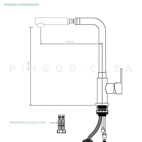Pingoo.Casa, Kit Cuba para Cozinha com Acessórios, Pia Dupla, Gourmet, Aço Inox 201, 78x43cm Potigua