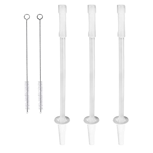 Gallon Water Bottle Straws, Reusable Straws 1/Half Gallon Water Bottle Compatible Straws Adjustable Straws for 128oz 64oz Gallon Jug with 3 Straws and 2 Brushes