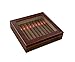 Prestige Import Group - The Chateau Glasstop Small Cigar Humidor - Capacity: 20 Cigars - Color: Cherry