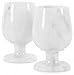 RADICALn Wine Glasses Set of 2 Handmade Marble 5.5 x 3.5 Inches 10.1 oz Antique Wine Glass Set - Modern Bar Marble Stone Bourbon Champagne Glasses - Suitable for Small Gathering & Home Decor (White)