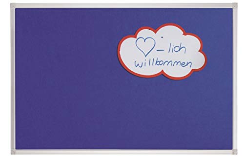 Board Angels Felt Noticeboard Aluminium Frame 1500 X 1200mm Blue