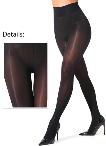 Image of VEBZIN 2 Pairs of Women's Sheer Tights, Fishnet Tights Match Sets Sparkly Tights Sheer Stockings Pantyhose
