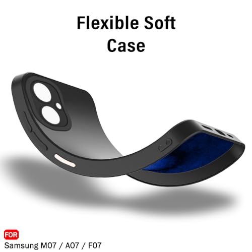 Image of TheGiftKart Liquid Silicon Back Cover Case for Samsung Galaxy M07 / F07 | Stylish Camera Protection Module | Micro-Fibre Lining Inside | Shockproof Cover Case for Samsung M07 / F07 (Silicone, Black)
