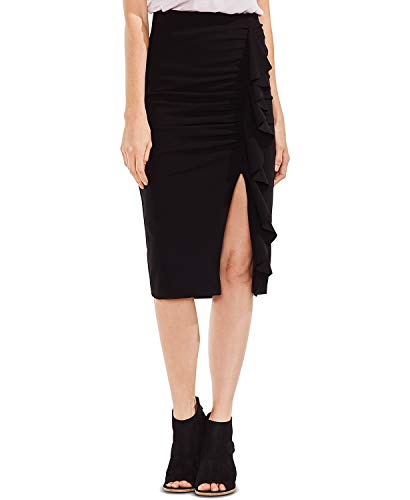 Vince Camuto Ruffled Pencil Skirt Rich Black XL