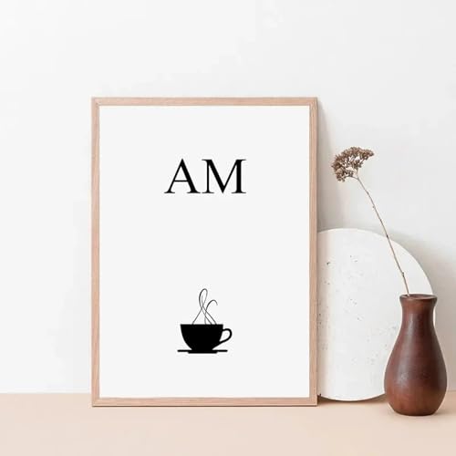Toile moderne et simple café vin noir et blanc impression haute définition 70x100