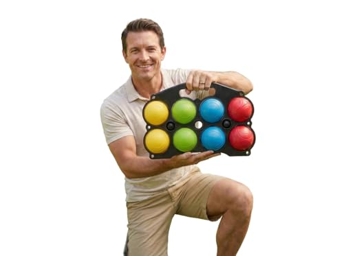 Generico Bocce da Gioco Set 8 Palline da Spiaggia Colorate con Custodia – da Giardino per Adulti, Bocce Mare Piene, Spiaggia e Piscina, Giochi Estivi all’Aperto, attività Vacanze, Sport Divertente