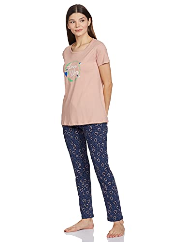 Image of Rupa Women's Cotton Hearts Pajama Pack of 1 (1352A02-DUSTY Rose-L