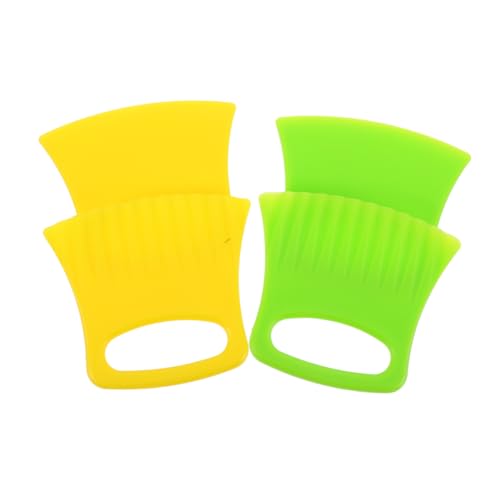 OSOLADY 4pcs Ergonomic Slip Handle Straight Wavy Blades Efficient Potato Carrot Cutter for Easy Kitchen Prep Compact Design for Modern Storage