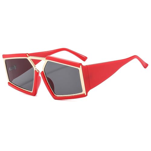 Lunettes de soleil UV400 de luxe vintage avec monture carrée tendance