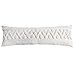 ERUYN Bohemian Macrame Tufted Tassel Funda de Almohada Larga Funda de cojín con Flecos texturizados Azul + Beige