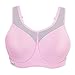 Full Figure Plus Size High Impact Wonderwire Sports Bra Underwire #9066 Pink/Gray 36H