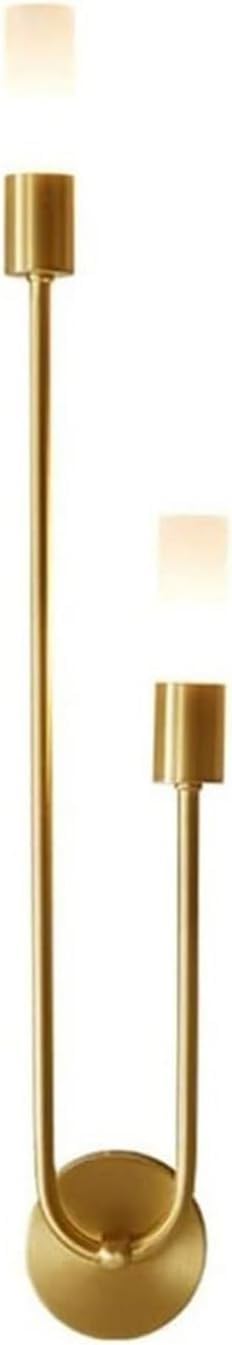 HCZKIUJY Wall Sconces - Long Pole Wall Sconce Acrylic Tube Shade Brass Wall Light Wall Mounted Lighting Fixture Compatible with Bedroom Bathroom Living,Kitchen Light (Gold-Right-11 * 67cm)