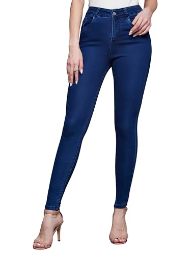Image of Miss Chase Women's Skinny High Rise Cropped Stretchable Denim Jeans
