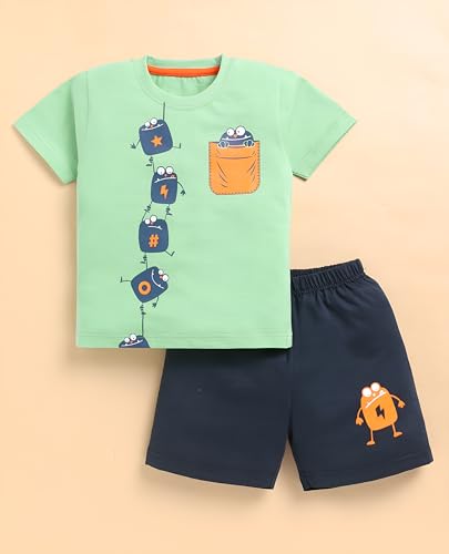 Image of Toonyport Boys Summer 3 Packs Of T-shirts and Shorts Combo Set (Multicolors)