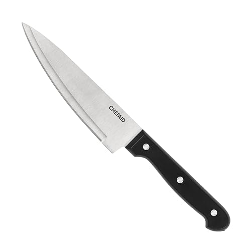 Chef Aid 15cm Chef's Knife, Precision Stainless Steel Blade with Classic POM Handle, Durable, Balanced Kitchen Knife for Chopping, Slicing & Dicing