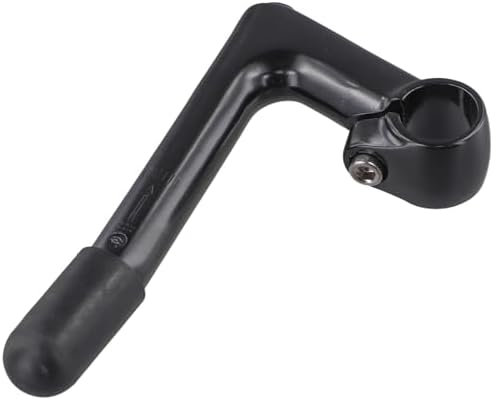 Gooseneck for Bike Stem for 22.2 mm Fork – Aluminum Alloy, -17° Angle, 80 mm Extension & 150 mm Center Pole Length, Compatible with 25.4 mm Handle(Black)