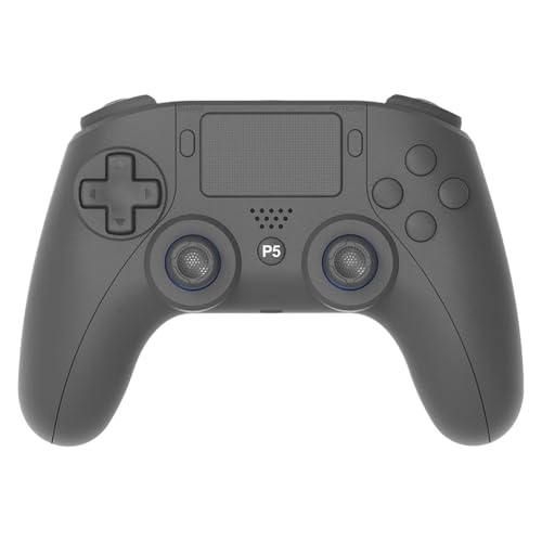 HBPYOLW Compatible con controlador inalámbrico Bluetooth 4,0 for PS5/PC, vibración Dual, giroscopio de 6 ejes, mando Turbo Joystick(Black)