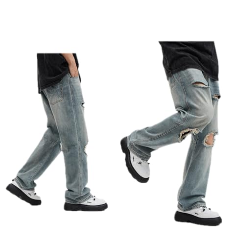 Jeans Pants Trousers Denim Spring High Street Straight Tube Loose Retro Versatile Handsome Trendy Long3