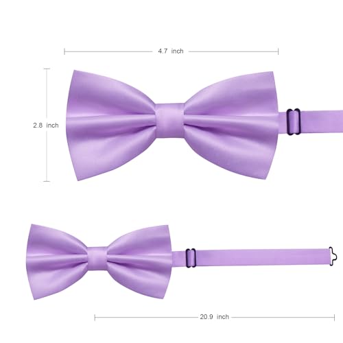 Image of YOHOWA Mens Bow Tie Set Paisley Coloful Pre-tied Bowties Adjustable with Handkerchief Cufflinks Wedding Prom Party