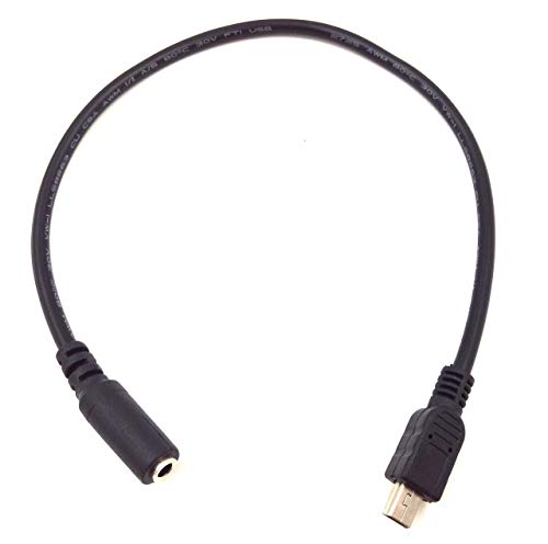 Wpeng Qaoquda (2-Pack) Mini Usb Male To 3.5Mm Female Audio Cable For Active Clip Mic Microphone Adapter Cord-1Feet #TOP6