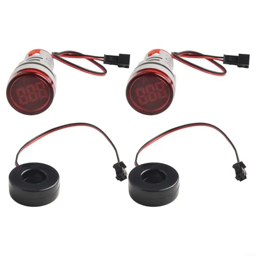 Amperímetro digital de la CA del diseño redondo del LED fijó de 2, conveniente para la exhibición de la señal en el equipo del poder y de la comunicación