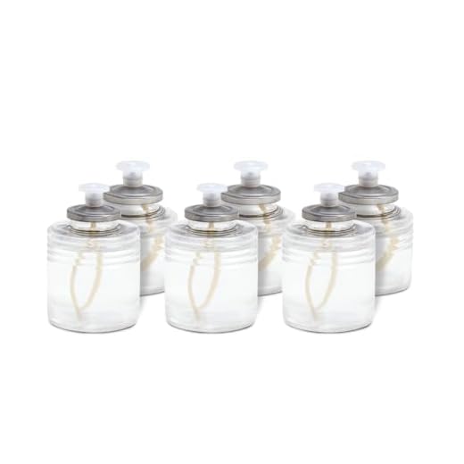 Sterno SoftLight - Velas decorativas para centros de mesa, diseño de botella, velas de cera líquida de larga duración, arden hasta 24 horas, 6 velas de parafina líquida