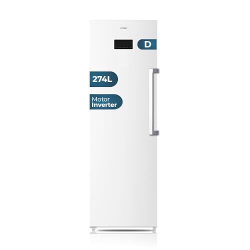 Hyundai Congelador Vertical Blanco HCV18560NDDW00. Capacidad 274 Litros, Puerta Reversible, Bajo Nivel Sonoro, Eficiencia Energética Clase D