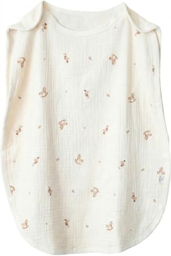 [Coperta] スリーパー 赤ちゃん ガーゼ ベビー 新生児 【完全分離可能 ふわふわ100％コットン使用】 (4重ガーゼ, 木馬とアヒル)の商品画像（Amazon）