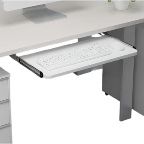 WhiteForest �L�[�{�[�h�g���C �� ����52/ 65/ 75cm�A��25cm�A�ω׏d 25kg �f�X�N�� �X���C�h�� �E�}�E�X�� �l�ԍH�w �p�����P ���y�� ���t�����ȒP �����o�� ��t�� (65x25cm,�z���C�g)