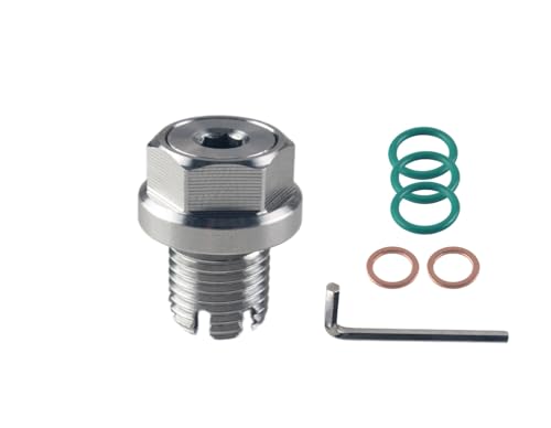 DEWHEL Stainless Steel M14.1-1.5 x 15mm Oversize Piggyback Oil Drain