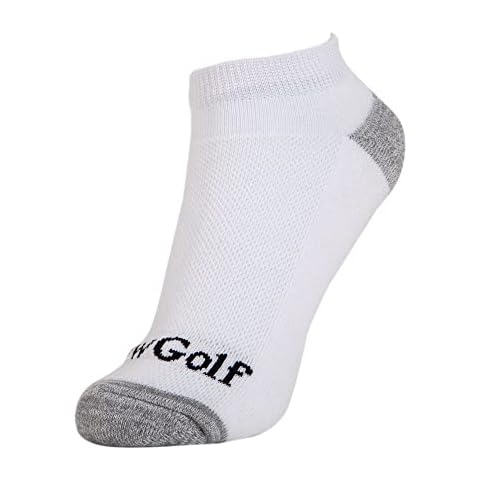crewGolf Ankle Sports Socks for Men, Luxury Cotton, Cushioned, White, Pack of 2 Cover