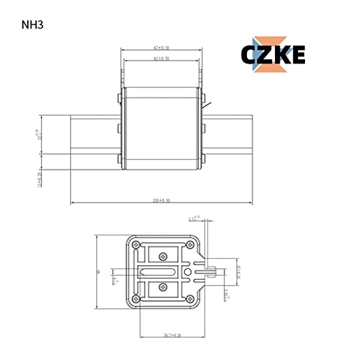 Fusible rapide NT3 400A en céramique coupure instantanée pour interrupteur sectionneur - 6