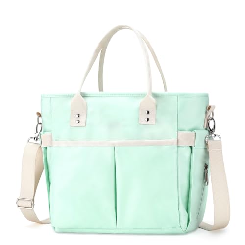 UYLIA Lunch Bags for Women,Insulated Lunch Tote Bag with Adjustable Shoulder Strap, Lunch Box with Drinks Holder for Adults Men Work Picnic Beach Workout (Green, Large)
