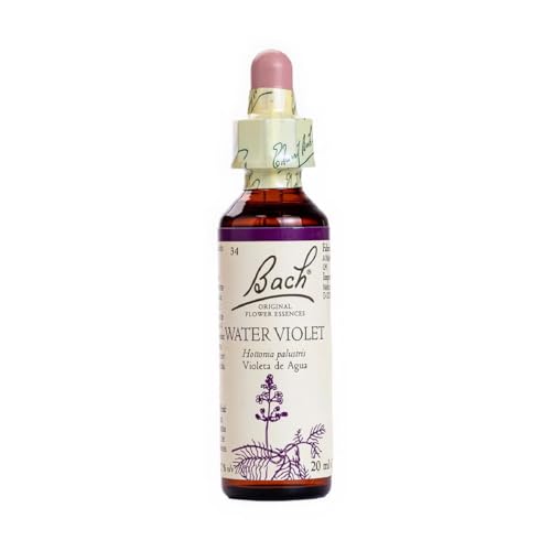 Bach - Flor de Bach Water Violet, Complemento Alimenticio, con Extracto de Flores de Violeta de Agua, Uva de Alc 27% Vol, Ayuda a Gestionar las Emociones Cuando Se Quiere Ser Más Sociable - 20 ml