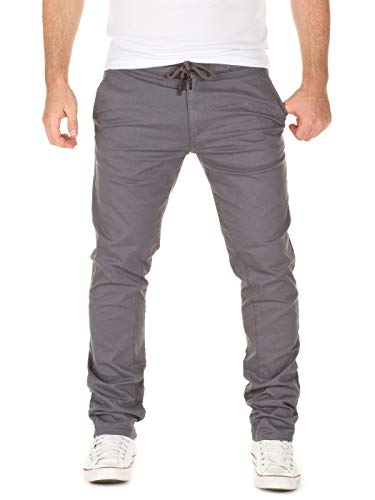 Yazubi Herren Chino Hose, Modell Agron, Chino in Jogginghosen-Look, Grey (3003), W29/L34 Cover
