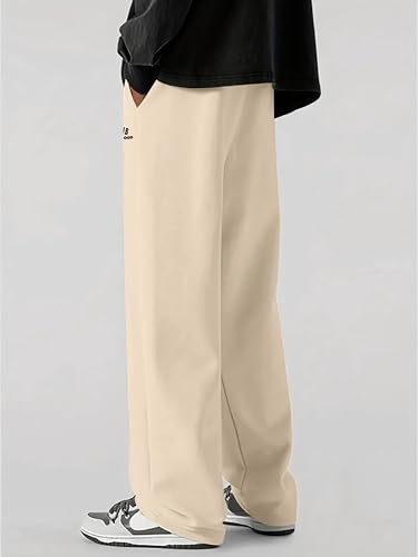Image of Samfor Mid-Rise Stretchable Joggers in Premium Polycotton Comfort Blend for Street and Lounge Wear - Korean Style Baggy Track Pants for Men