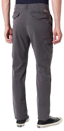 Napapijri Mees Pantalones Cargo Hombre Gris Oscuro con Bolsillos Laterales